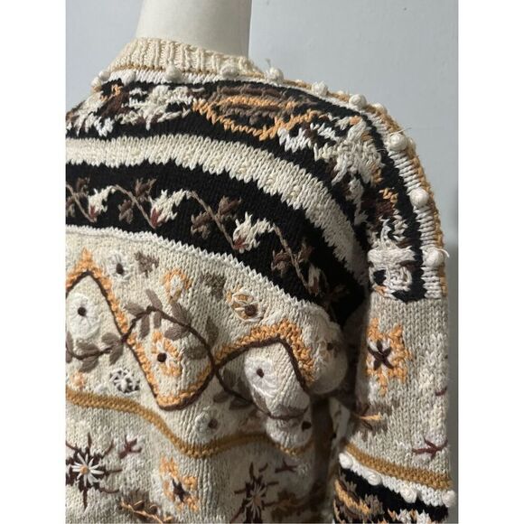 Jennifer Reed fall sweater knitted by hand M - Picture 3 of 8